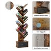 YONWAY Industrial Freestanding Open Display Shelving, Vintage Open Bookcase, Book Storage for Bedroom, Living Room, Home Office, Rustic Brown - 4 of 4