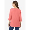 Woman Within Women's Plus Size Perfect Three-Quarter Sleeve Boatneck Tee - 3 of 4