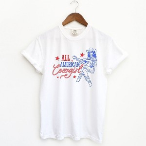 Simply Sage Market Women's All American Cowgirl Short Sleeve Garment Dyed Tee - 1 of 2