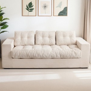 MAXYOYO 3 Seater Couch for Living Room, Boneless Couch with Tufted Cushion & Backrest, Sofa in A Box, No Assembly Required - 1 of 4
