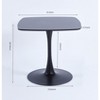 VYNXARIA Sleek Black MDF Coffee and Dining Table with Sturdy Metal Legs - 3 of 4