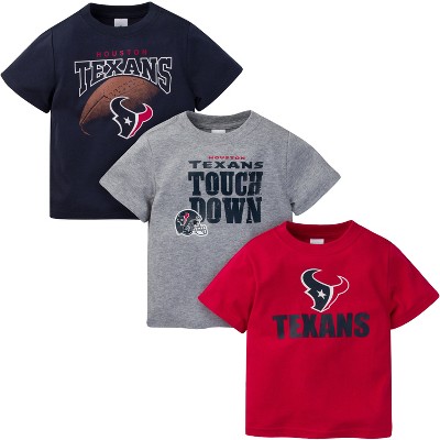 Gerber Nfl Infant & Toddler Short Sleeve Tees, 3-pack, Houston Texans :  Target