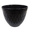 Set of 2 Resin Indoor/Outdoor Planters Black - Alpine Corporation: Stonelite Material, No Assembly, Garden Decor - 3 of 3