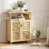 Dcolora Bathroom Storage Cabinet, Freestanding Bamboo Floor Cabinet - 4 of 4