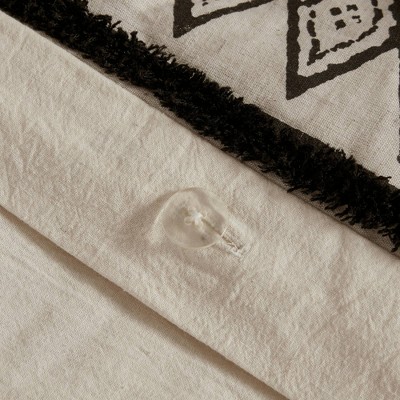 Marta Full/Queen Cotton Nordic Textured Duvet Cover Set