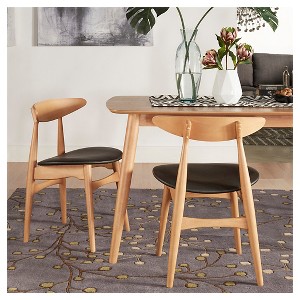 Set of 2 Cortland Danish Modern Natural Dining Chair - Inspire Q - 1 of 4
