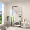 Apmir 22 in. W x 65 in. H Rectangular Aluminum Alloy Framed and Tempered Glass Wall Mirror in Matte Black - 4 of 4
