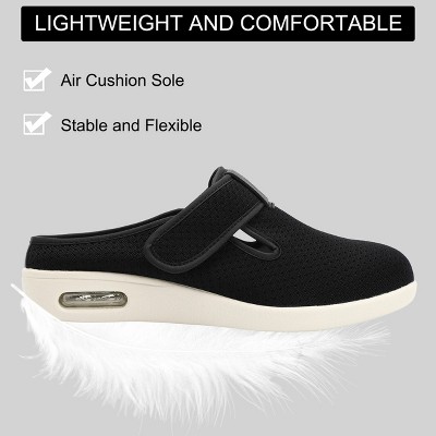 Женские кроссовки Garvee Womens Easy On/Off Shoes Stylish Shoes with Arch Support Extra Wide Widths Walking Sneakers with Soft Insoles Adjustable for Swollen Feet,Black - 42 — фото 4