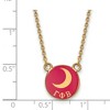 Black Bow Jewelry 14k Yellow Gold Plated Sterling Silver Gamma Phi Beta Greek Life Necklace 18 Inch - 3 of 4