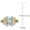 EVERLY JEWELRY | Yellow Plated Sterling Silver 4 1/8 CT TGW Green Quartz White Topaz Fashion Ring - 4 of 4