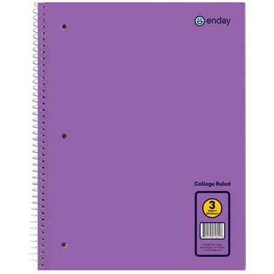 C/r 120 Ct. 3-subject Spiral Notebook, Purple : Target