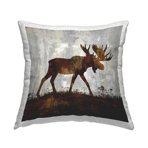 Stupell Industries Moose Stepping Forest Silhouette Rustic Design - 1 of 3