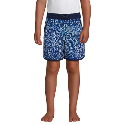 Lands' End Kids Active Stretch Curved Hem Long Board Short