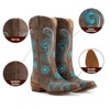 IUV Mid-Calf Cowgirl Boots Cowboy Western Pull-On Tabs Pointy Toe Boot Beige/White/Brown/Pink/Black - 4 of 4
