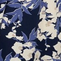 navy ivory floral