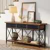 Tribesigns 70.9" Farmhouse Console Table with 3 Drawers, Narrow Long Sofa Foyer Table with Storage Shelf for Entryway, Hallway - 4 of 4