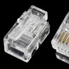 Unique Bargains Plastic Metal Telephone Cable End Phone Adapter Connector Clear 20 Pack - 4 of 4