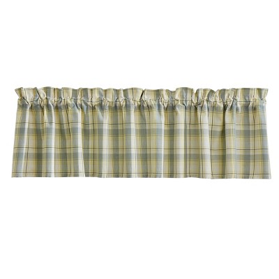 Park Designs Misty Morning Plaid Valance - 72'' L - Blue