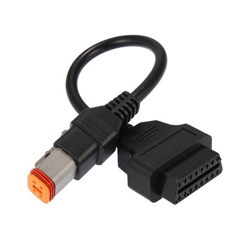Unique Bargains 4pin To Obd2 Diagnostic Scanner Adapter Cable For Harley  Davidson 16pin To 4pin 12.6 Black 1pc : Target