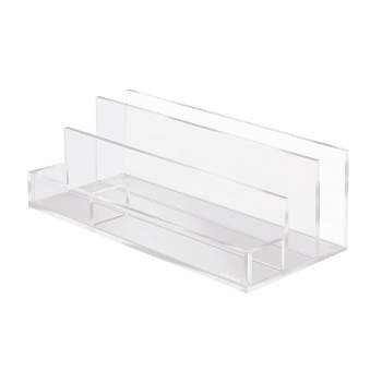 Deluxe 3 Piece Clear Acrylic Tray Set, Two Narrow Rectangle Trays and One  Large Rectangle Tray Organizer for Desk or Counter
