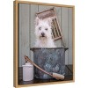 Amanti Art Washing the Dog (Bath) by Edward M Fielding Canvas Wall Art Print Framed 16 x 20-in. - 3 of 4