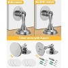 DOMETOUR Magnetic Door Stopper 4 Pack - Heavy Duty Stainless Steel, Wall/Floor Mount, No Drill, Adhesive & Screws, Holds Door Open - 4 of 4