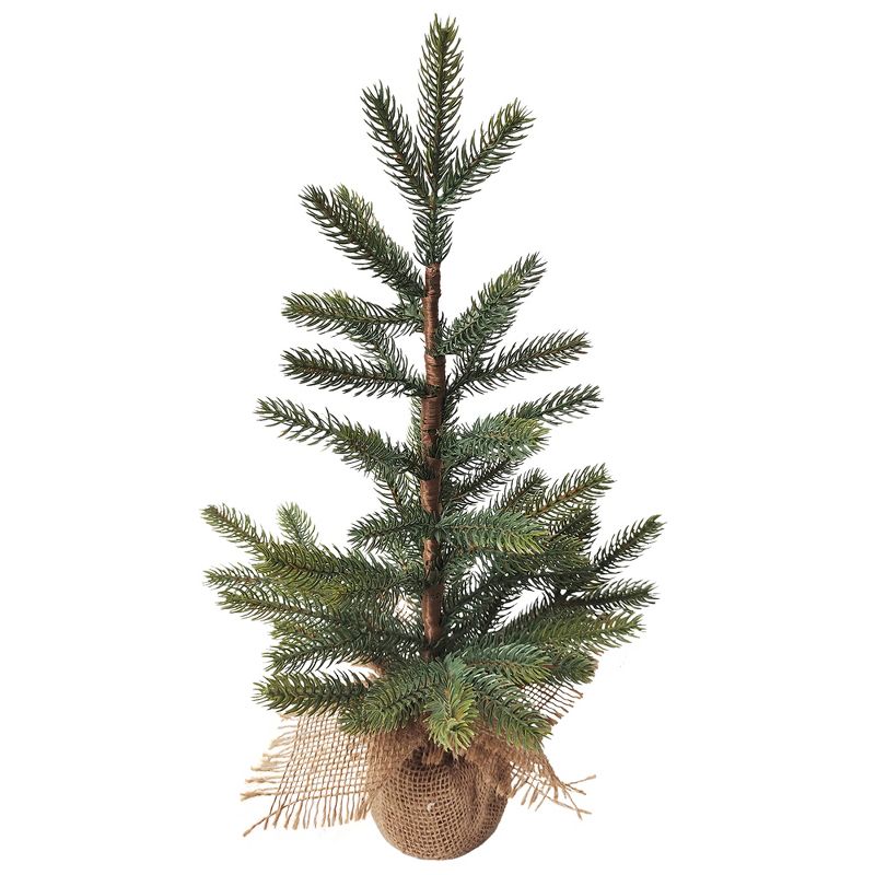 Northlight 1.6 FT Pine Tree in Natural Jute Base Christmas Decoration, 1 of 5