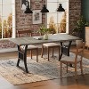 Dining Table, 70.8" Dining Room Tables for 7-8 People, Rectangle Kitchen Table，MDF Tabletop, Gray Table top + Black Tube, Industrial Farmhouse Style - 2 of 4