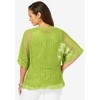 Jessica London Women's Plus Size Crochet Cardigan - 3 of 4