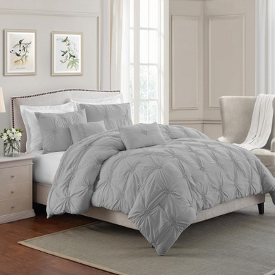 Swift Home | Floral Pintuck 3-Piece Comforter Set