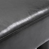 Ottoman Foot Rest, Small Foot Stool with Faux Leather Upholstery, Rectangular Ottoman Footrest with Padded Foam Seat and Plastic Legs, Bright Black - 2 of 4