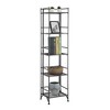 Breighton Home 57.5" Xtra Storage 5 Tier Folding Metal Shelf in Speckled Gray - 3 of 4