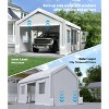 Outdoor Portable Storage Shed with Roll-Up Door, 10x20FT Heavy-Duty Shelter, Waterproof PE Tarp, for Motorcycle & Tools - 4 of 4