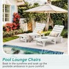 Patio Chaise Lounge Chair Outdoor, HDPS Material, Outdoor Pool Lounge Chairs with 5-Position Backrest, with Wheels for Outside, Poolside, Beach - 2 of 4