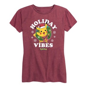 Women's - Pokémon - Holiday Designs Short Sleeve Graphic T-Shirt - 1 of 4