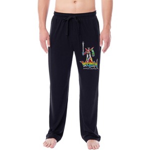 Voltron Mens' Classic TV Series Show '80s Character Sleep Pajama Pants Black - 1 of 3