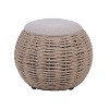 Sapphtopaz 1PC Modern Velvet Ottoman with Storage Round Upholstered Foot Stool with Tufted,Small Storage Ottoman for Living Room,Bedroom - 3 of 4