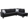 AndMakers 97 in. W Square Arm 3-piece L Shaped Linen Modern Sectional Sofa in Black Gray with Storage - 4 of 4