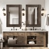 Lirago Distressed Wood Wall Mirrors Farmhouse Mirror Set of 2 Caramel 36x24 - 3 of 4