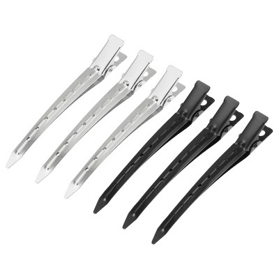 Unique Bargains Metal Non-Slip Durk Bill Hair Clip 3.54" 6 Pcs