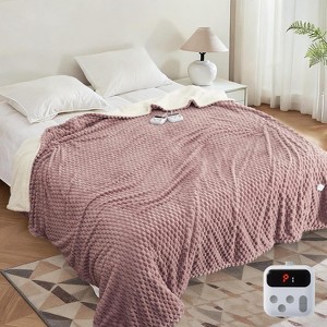 Coucheta Electric Heated Blanket - 6 Heat Levels & 9-Hour Auto Shut Off, Double-Sided Plush Fleece Throw Blanket, Machine Washable Soft Heating - 1 of 4
