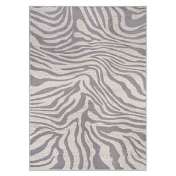 World Rug Gallery Contemporary Lines Stain Resistant Soft Area Rug