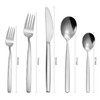 30 Piece Flatware Set Stainless Steel Silverware Set for 6, Include Cutter Fork Spoon Dishwasher Usable Mirror Polished Cutlery Set for Restaurant - 2 of 4