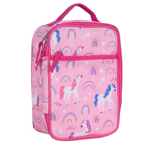 Wildkin Rainbow Unicorns Day2Day Lunch Box Pink