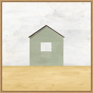 22" x 22" Rural Barn Simplicity II by Courtney Prahl Framed Canvas Wall Art Light Brown - Amanti Art: Modern Decor, Lithograph Print - 1 of 4