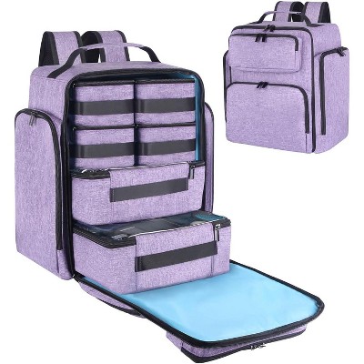 Travel Makeup Organizer Backpack with 6 Removable Cases,Extra Large Cosmetic Storage Bag for Women and Professional Make up Artist