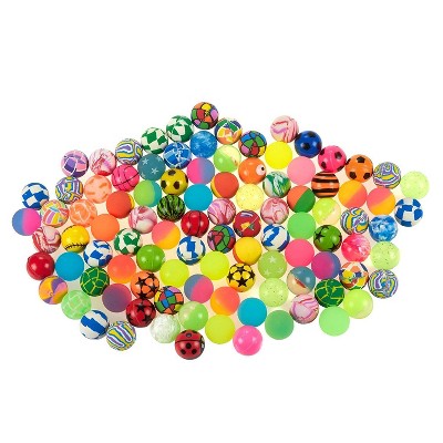 Juvale Bouncy Balls Party Favors - 100-Count Super Bouncy Balls Bulk, Colorful