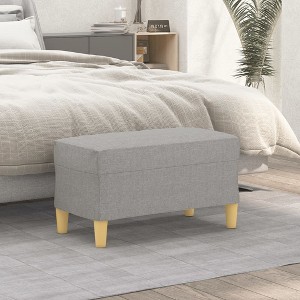 vidaXL Bench Light Gray 27.6 in.x13.8 in.x16.1 in. Fabric - 1 of 4