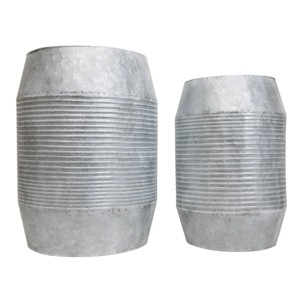 Set of 2 White Metal Accent Tables - Foreside Home & Garden - 1 of 4