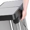 13 Gallon Step-Open Dual Trash and Recycling Bin with Soft-Close Lid, Minimalistic for Home, Kitchen, Laundry Room, Office, Without Inner Bucket - 3 of 4